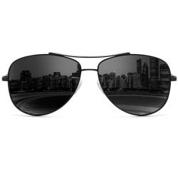 QTYQWC Polarisierte Sonnenbrille für Herren, Damen, Herren-Sonnenbrille: leichte Polit-Sonnenbrille, verbessertes UV400 zum Autofahren, C01-black/black, Multicolor von QTYQWC