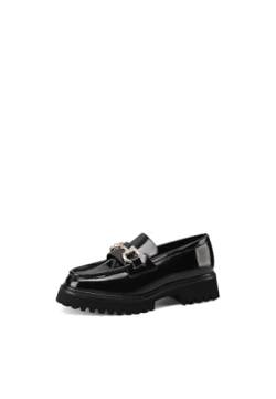 QUEEN HELENA Damen-Mokassins mit Schnalle, lässig, elegant, Francesine Platform, WS13604, Schwarz , 40 EU von QUEEN HELENA