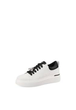 QUEEN HELENA Lässige Damen-Sneaker, bequeme Sneaker, X31-3, weiß, 39.5 EU von QUEEN HELENA