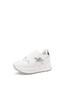 QUEEN HELENA Platform-Sneakers, leicht, lässig, für Damen, X31-29, Weiß, 35 EU von QUEEN HELENA