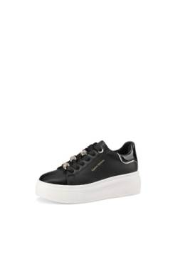 QUEEN HELENA Sneakers Platform Sportschuhe Casual Damen X31-10, Schwarz , 39 EU von QUEEN HELENA