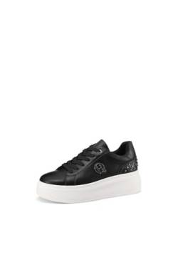 QUEEN HELENA Sneakers Platform Turnschuhe mit Strass für Damen X31-11, Schwarz , 41 EU von QUEEN HELENA