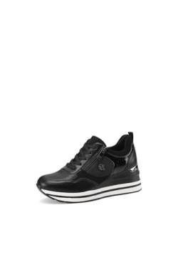 QUEEN HELENA Sneakers mit Keilabsatz, hohe Turnschuhe für Damen X31-34, Schwarz , 35 EU von QUEEN HELENA