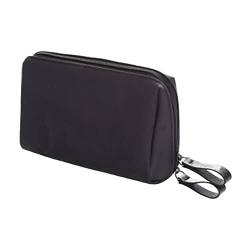 QUINTRA Make-up-Tasche für Geldbörse Reise-Make-up-Tasche Mini-Kosmetiktasche für Frauen Mädchen Sachen-Organisator (Black, One Size) von QUINTRA