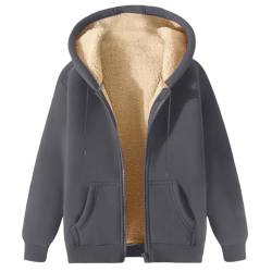 QVNXVO Winterjacke Herren Frühling und Winter Kapuzenjacke Einfarbiger Fleecefutter Hoodies Casual Schlichter Modische Lockeres Sweatshirt Langarm Warm Männer Lässiger Outdoor Jacke von QVNXVO