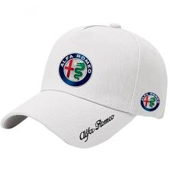 Auto-Baseballkappe,Für Alfa Romeo Verstellbare Waschbare Baseball Cap Running Sport Kappe Outdoor Sonnenmütze,OneSize-A von QWTYAFF