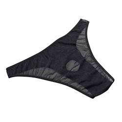 QWUVEDS Sexy-Unterhose für Männer T-zurück Leidenschaft-Loch Unterhose Panty Taillenslip mit hoher Taille Retroshorts von QWUVEDS