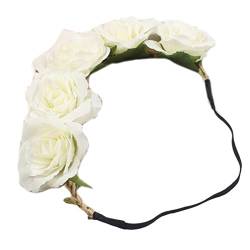 Qaonsciug Blumenstirnbänder für Damen, Brautblumenkronen für Hochzeit, Blumengirlande, Krone, Haarkranz, Brautschmuck, Blumenstirnbänder von Qaonsciug