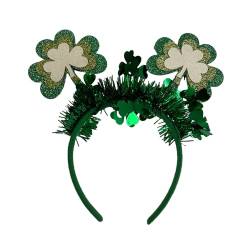 Qaonsciug Haarreif zum St. Patricks-Tag, Kleeblatt, Festival, Kopfschmuck, irischer Nationalfeiertag, Geschenk für Paare von Qaonsciug