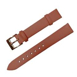 QiaoJun Uhrenarmband,Uhrenarmband Leder 12mm 14mm 16mm 18mm 20mm 22mm Leder Uhrenarmband Riemen Armbands für Frauen Männer Braun Black Belt Band Watch Zubehör(Brown 2,14mm) von QiaoJun