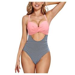 Qiribati Damen Bauchkontrolle Schwimmkostüm Push Up One -stück Badeanzug Ausschnitt Monokini Badebekleidung von Qiribati