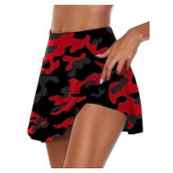 Tarnt Camouflage Active Rock Tennis Athletic Skorts A-line-Faltenrock mit Shorts von Qiribati