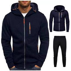 Qmfvqi Jogginganzug Für Herren Damen Y2K Hooded Tops+Hose Tracksuit Buchstaben Druck Lose Hoodies Und Jogginghosen Hip Hop Unisex Pullover Sporthosen Anzug Zweiteiliger Jogginganzug mit Pullover von Qmfvqi