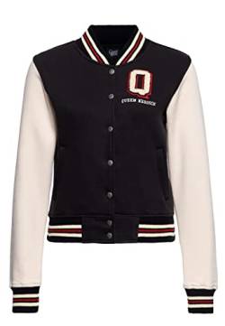Queen Kerosin Damen College Sweatjacke | Stickerei | Regular Fit | Retro | Vintage Style | Sweat Jacke | Baseball Jacke | Rockabella | 50S Q von Queen Kerosin