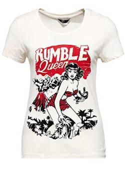 Queen Kerosin Damen T-Shirt Vintage Look Rumble Queen Rundhals Kurzarm Slim Fit Rumble Queen von Queen Kerosin