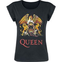 Queen T-Shirt - Classic Crest - S bis 5XL - für Damen - Größe S - schwarz  - Lizenziertes Merchandise! von Queen