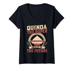 Damen Quinoa Das Superkorn der Zukunft Quinoa T-Shirt mit V-Ausschnitt von Quinoa Gifts