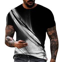 Herren Tshirt Sommer Sport Oberteile Casual Rundhals Tunika Tops Vintage Basic Kurzarm Tee Shirts Lustig Neuartiger Druck Sporthemd Schnell Trocknende Sportshirt Regular Fit Kaftan Laufshirt Coole von Qzeanxy