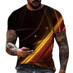 Herren Tshirt Sommer Sport Oberteile Casual Rundhals Tunika Tops Vintage Basic Kurzarm Tee Shirts Lustig Neuartiger Druck Sporthemd Schnell Trocknende Sportshirt Regular Fit Kaftan Laufshirt Coole von Qzeanxy