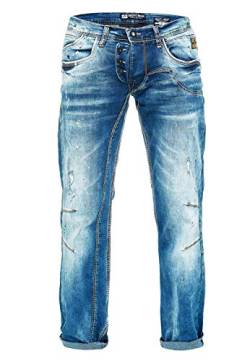 Herren Jeans Rusty Neal Jeanshose 'Ruben' Regular Fit 'DIE ETWAS ANDERE Jeans' Stretch Denim, Hosengröße:34W / 32L, Denim Color:8442-37 von R-Neal