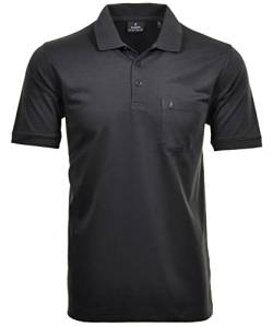 RAGMAN Herren RAGMAN Kurzarm Softknit Poloshirt XX-Large, Anthrazit-019 von RAGMAN