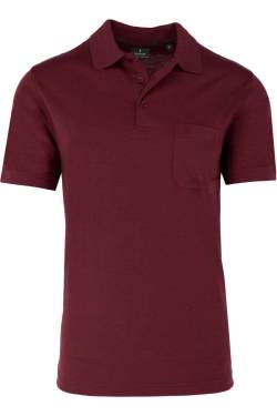 RAGMAN Regular Fit Poloshirt Kurzarm rot von RAGMAN