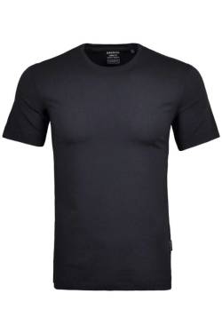 RAGMAN Soft Knit Regular Fit T-Shirt Rundhals schwarz, Einfarbig von RAGMAN