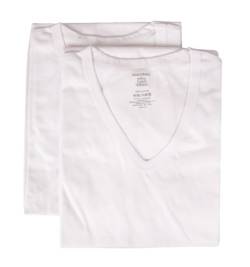 RAGNO Paket 2 T-Shirt Herren Männer kurze Ärmel Baumwolle V-Ausschnitt Bipack Artikel 601418, 010B Bianco, XL von RAGNO