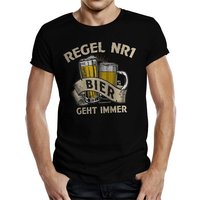 RAHMENLOS® T-Shirt Das Party Geschenk für Männer: Bier geht Immer von RAHMENLOS