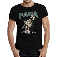 RAHMENLOS® T-Shirt Geschenk für Väter zum Vatertag - Papa repariert das von RAHMENLOS