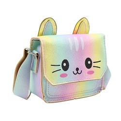 RARITYUS Süße Katze Geldbörse Crossbody Tasche für Mädchen Kinder Glitzer Kleine Umhängetasche Geldbörse mit verstellbarem Riemen, Mehrfarbig, Einheitsgröße von RARITYUS