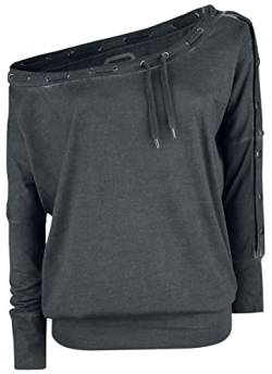 RED by EMP Damen graues lockeres Langarmshirt M von RED by EMP