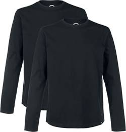 RED by EMP Herren Doppelpack Basic Longsleeves in Schwarz XXL von RED by EMP