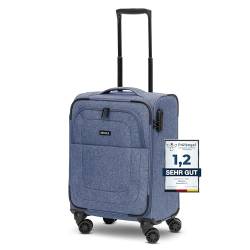 REDOLZ Cabin Weichschalen Kabinen-Koffer | Leichter Trolley mit 4 Doppelrollen für Damen & Herren 37 x 23 x 55 cm (Essentials 12) von REDOLZ