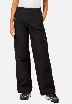 REELL - Women Marusha Cargo Black Canvas - Hose - Schwarz - W25 - 98% Baumwolle, 2% Elastan,Baumwolle von REELL