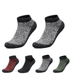 Minimalistische Barfuß-Socken für Damen und Herren, Willfeet Sockenschuhe, Mehrzweck- und Ultra-tragbare Wasserschuhe, 2 Paar, Grau, 43 EU von REINNAT