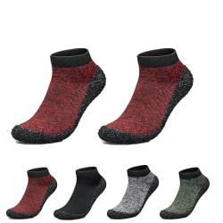 Minimalistische Barfuß-Socken für Damen und Herren, Willfeet Sockenschuhe, Mehrzweck- und Ultra-tragbare Wasserschuhe, 2 Paar, Rot, 42 EU von REINNAT