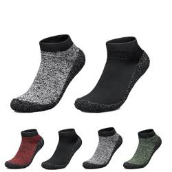 Minimalistische Barfuß-Socken für Damen und Herren, Willfeet Sockenschuhe, Mehrzweck- und Ultra-tragbare Wasserschuhe, Grau / Schwarz, 42 EU von REINNAT