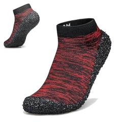 Minimalistische Barfuß-Socken für Damen und Herren, Willfeet Sockenschuhe, Mehrzweck- und Ultra-tragbare Wasserschuhe, rot, 35 EU von REINNAT
