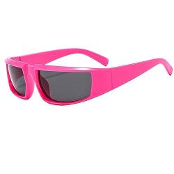 REITINGE Punk-Sonnenbrille, UV-Sonnenbrille, quadratisch, blendfrei, UV400, Strandbrille, B von REITINGE