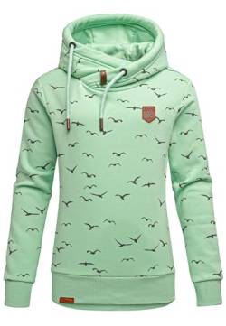 REPUBLIX Damen Print Kapuzenpullover Sweatjacke Pullover Hoodie Sweatshirt RD-018 Mint 3XL von REPUBLIX