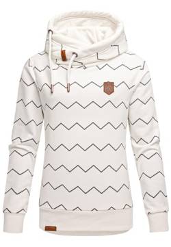 REPUBLIX Damen Print Kapuzenpullover Sweatjacke Pullover Hoodie Sweatshirt RD-019 Weiß XXL von REPUBLIX