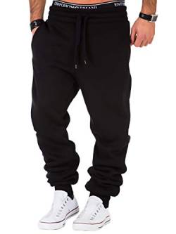 REPUBLIX Herren Sporthose Jogger Jogginghose Sweatpants Trainingshose R0704 Schwarz XL von REPUBLIX