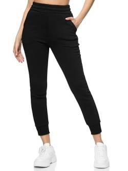 REPUBLIX Jogginghose Damen Jogger Sporthose Jogging Sweat Pants RD-025 Schwarz S von REPUBLIX