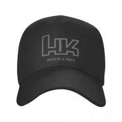 REYAUEO Vielseitige lässige Sonnenschirm Sport Baseballmütze Unisex Personalisierte HK Schusswaffen Heckler Und Koch Baseballmütze Männer Frauen Atmungsaktive Papa Hut Streetwear Snapback Hüte von REYAUEO