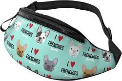 Frenchie Dog Fanny Pack Fashion Waist Bag Adjustable Hip Bum Bag for Men Women, Bild von RFSHOP