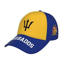 RFSHOP Barbados Flagge Barbadian Baseball Cap Full Print Erwachsene Männer Hut Patriotismus Supporter Fußball Caps Schwarz, #1467, One size von RFSHOP