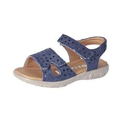 RICOSTA Mädchen Riemchensandalen MONI,Kinder Sandalen,WMS:Mittel,Freizeitschuhe,Strandschuhe,Sandaletten,Sommersandalen,nautic (170),30 EU von RICOSTA