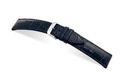 RIOS1931 Herren Uhrenarmband President Mod. 276 Echt Alligatorenleder Breite 21 mm Länge 114/82 mm Farbe schwarz von RIOS1931