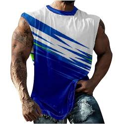 Gym Tank Top Herren Printed Sport Ärmelloses Shirts Fitness Achselshirts Muskelshirt Trainingsshirt Tanktop Trägershirt Funktionsshirt Kompressionsshirt Herren Ärmellos von RLEHJN